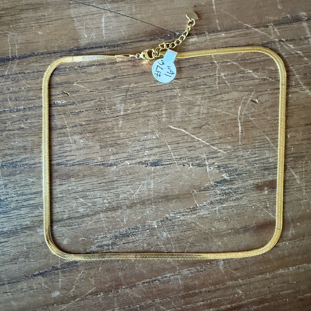 Gold Snake Chain Necklace - Picture 3 of 4
